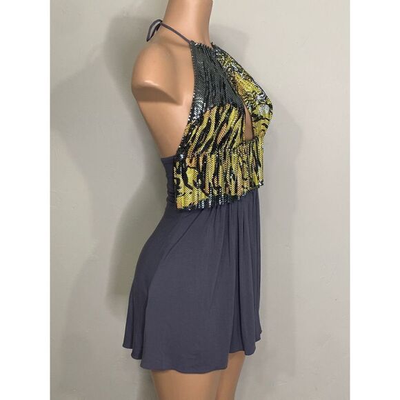 New. SKY chain mail animal print mini dress. Normally $268 - Picture 4 of 14